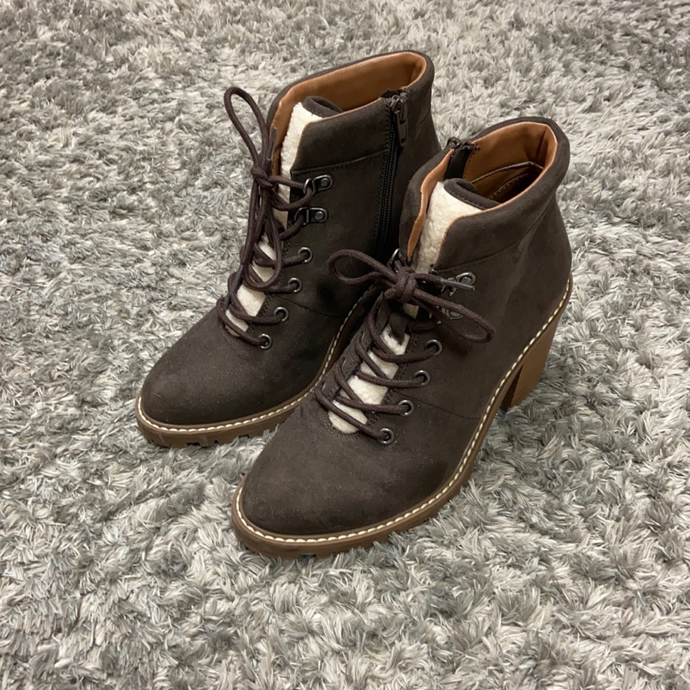 High-Heel Lace-Up Boot